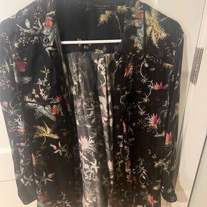AllSaints Black Floral Shirt